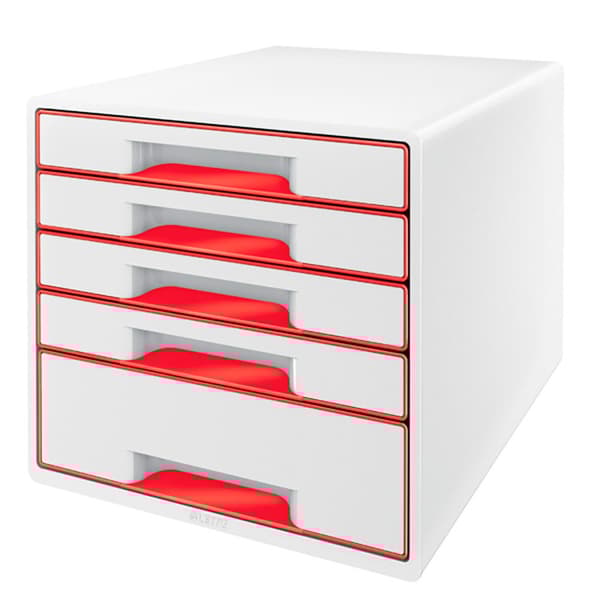 Leitz Skuffer Wow Desk Cube 5 1 Stor Og 4 Lille Hver Skuffer
