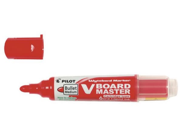 Whiteboardpenn Pilot V-Board M Rund Rød (10 stk) (1 stk.)