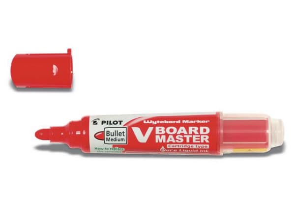 Whiteboardpenn Pilot V-Board M Rund Rød (10 stk) (1 stk.)