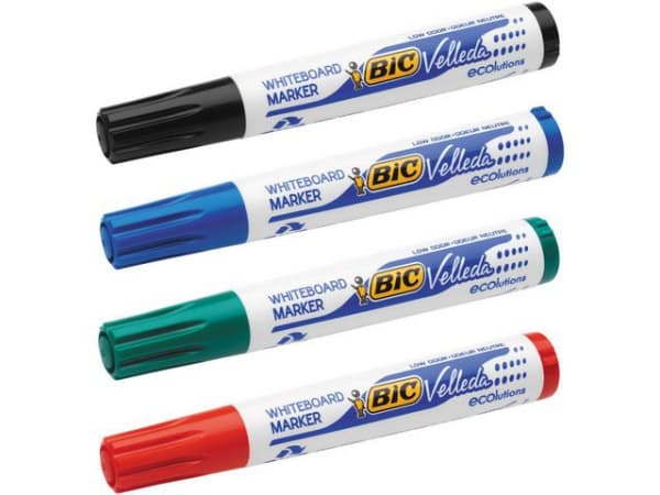 Whiteboardpenn Bic Velleda 1701 Sort (12 stk)