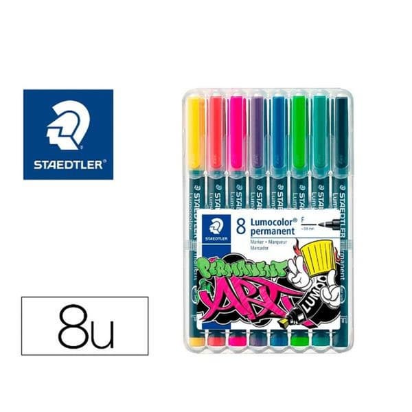 Sæt med Fiberpenne Staedtler 318 WP8-1 Grøn (8 Dele)