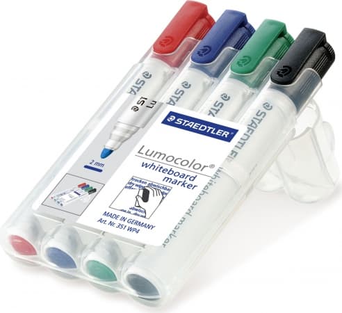 STAEDTLER Whiteboard merkepenn Lumocolor rund 2mm assortert