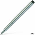 Miniatyrbild 1 av 2: Tuschpennor Faber-Castell Pitt Artist Metallic Silvrig (10 antal)