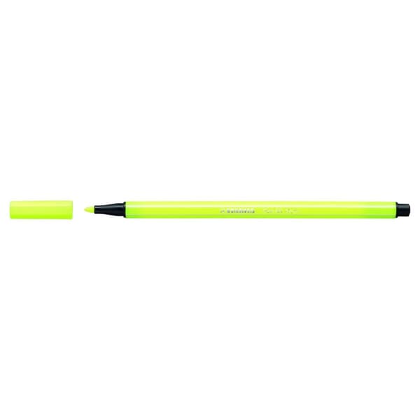 Tuschpennor Stabilo Pen 68 Fluorescerande Gul (10 Delar)