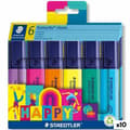 Miniatyrbild 1 av 2: Fluorescerande markörsuppsättning Staedtler Textsurfer Classic Happy Line (10 antal)