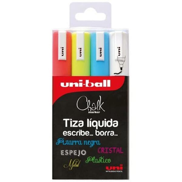 Tuschpennor Uni-Ball PWE-5M Whiteboard (4 Delar)