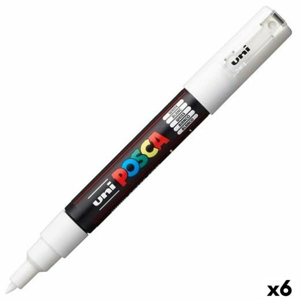 Tuschpennor POSCA PC-1M Vit Svart (6 antal)