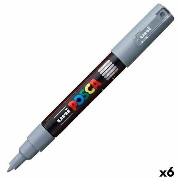 Tuschpennor POSCA PC-1M Grå (6 antal)