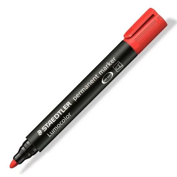 Permanent markörpenna Staedtler Lumocolor 352-2 Röd (10 antal)