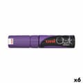 Miniatyrbild 1 av 2: Flytande kritamarkör Uni-Ball PWE-8K Violett (6 Delar) (6 antal)