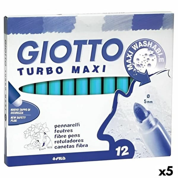 Tuschpennor Giotto Turbo Maxi Himmelsblå (5 antal)