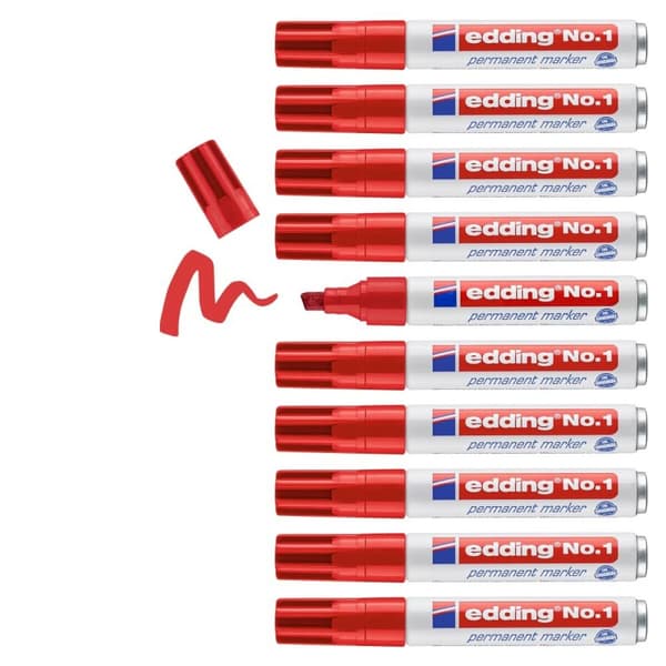 Sprittusch Edding Nº1 Rød (10 enheder)