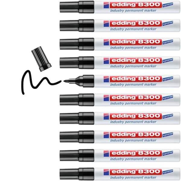 Sprittusch Edding 8300 Sort (10 enheder)