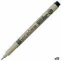 Miniatyrbild 1 av 2: Tuschpennor Talens Sakura Pigma Micron 08 Svart (12 antal)
