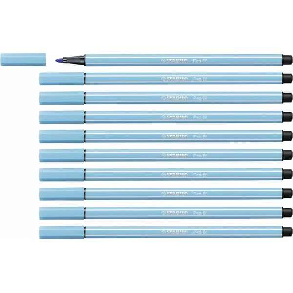 Tuschpennor Stabilo Pen 68 Celeste (10 Delar)