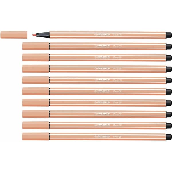 Tuschpennor Stabilo Pen 68 Kött (10 Delar)