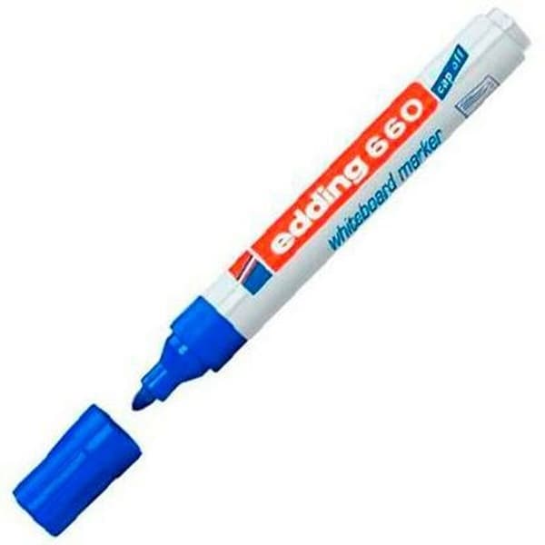 Whiteboard penna Edding 661 Whiteboard Blå Vit (10 antal)