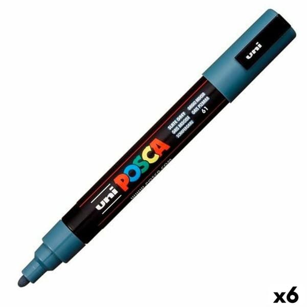 Tuschpennor POSCA PC-5M Mörkgrå (6 antal)