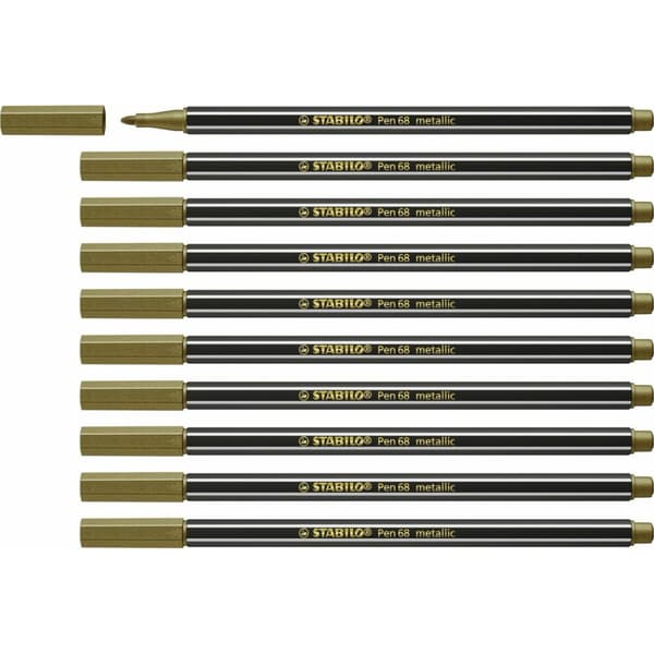 Markør Stabilo Pen 68 metallic (10 Dele)