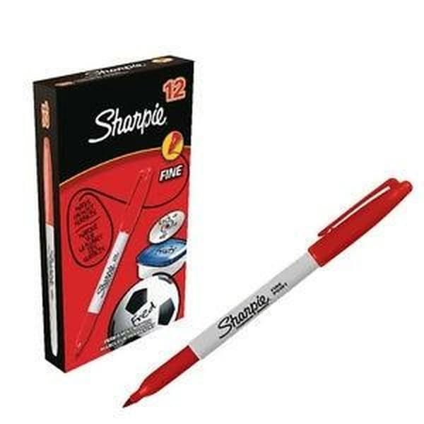 Sprittusch Sharpie Fine Point Rød (12 enheder)