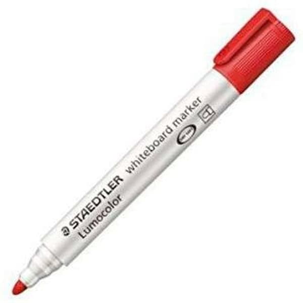 huopakärkiset kynät Staedtler Lumocolor 351-2 Valkotaulu Valkoinen Punainen (10 osaa) (1 osaa)