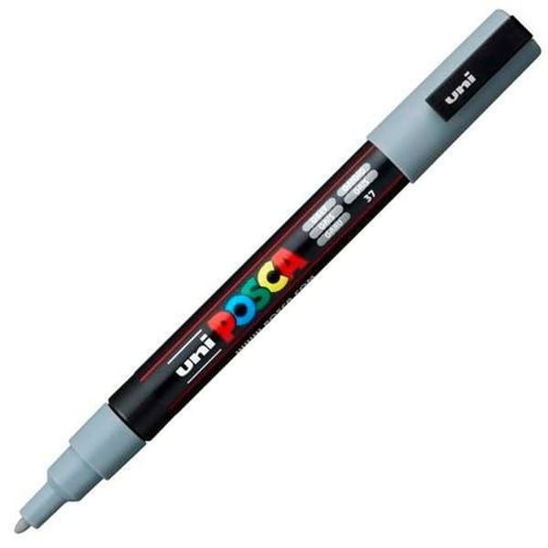 Markør POSCA PC-3M Grå (6 enheder)
