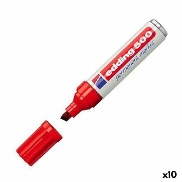 Permanent markörpenna Edding 500 Röd (10 antal)