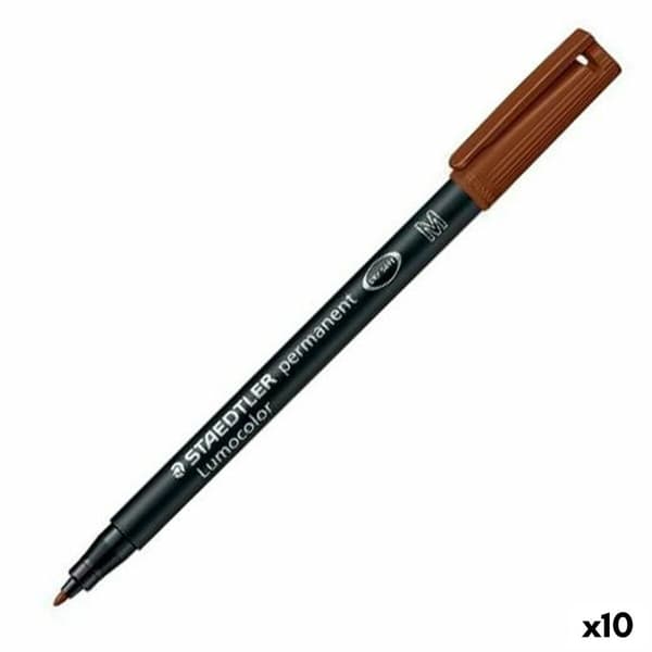 Permanenttimarkkeri Staedtler Lumocolor 317-7 M Musta (10 osaa)