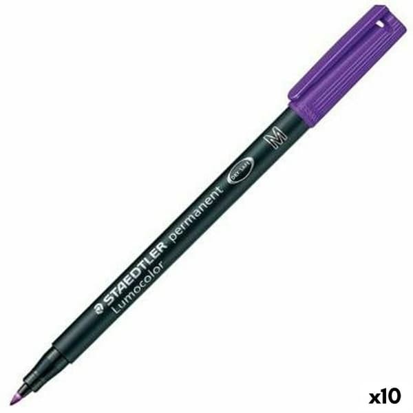 Permanenttimarkkeri Staedtler Lumocolor 317-6 M Violetti (10 osaa)