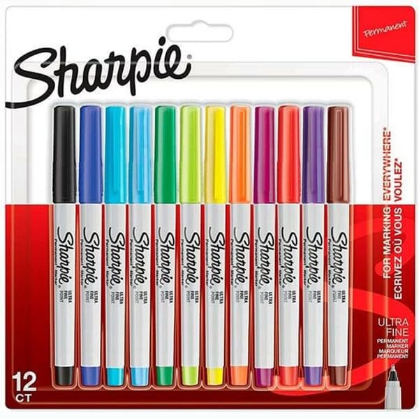 Sæt med Fiberpenne Sharpie Multifarvet 12 Dele 0,5 mm (12 enheder)