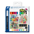 Miniatyrbillede 1 af 2: Sæt med Fiberpenne Staedtler Lumocolor 349 10 Dele Multifarvet
