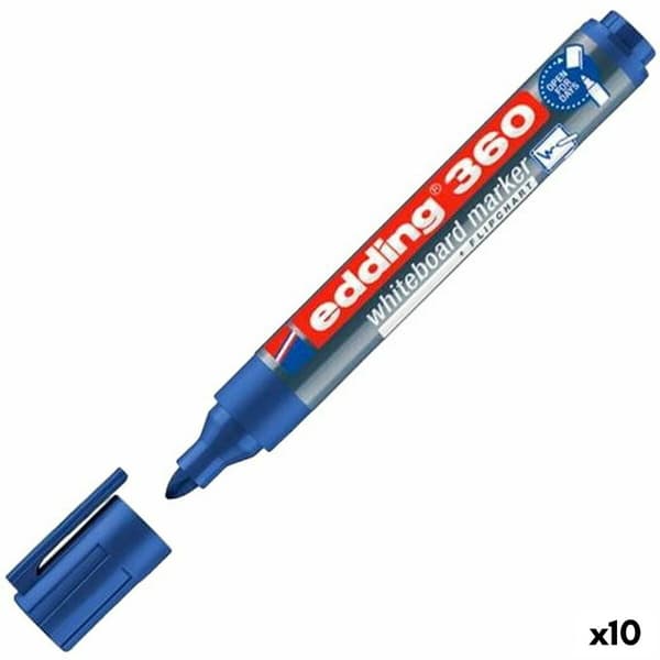 Valkotaulutussi Edding 360 Ladattava Sininen (10 osaa)