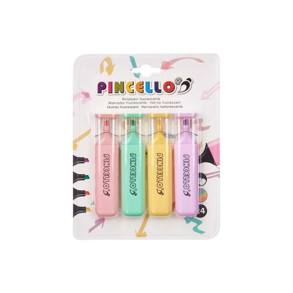 Markeringstuscher Pincello 498 Gul Multifarvet (12 enheder)