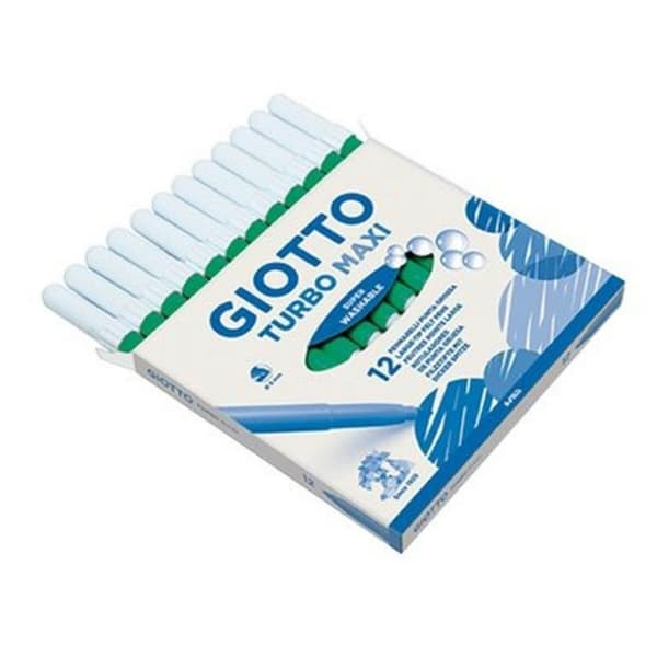 Sæt med Fiberpenne Giotto Turbo Maxi Grøn (5 enheder)