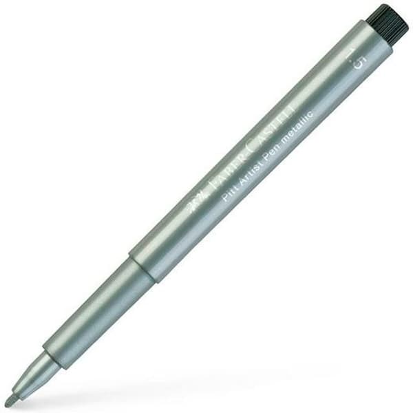 Markør Faber-Castell Pitt Artist Metallic Sølvfarvet (10 enheder)