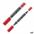 Miniatyrbillede 1 af 2: Sprittusch Staedtler Lumocolor 348 Dobbelt Rød (10 enheder)