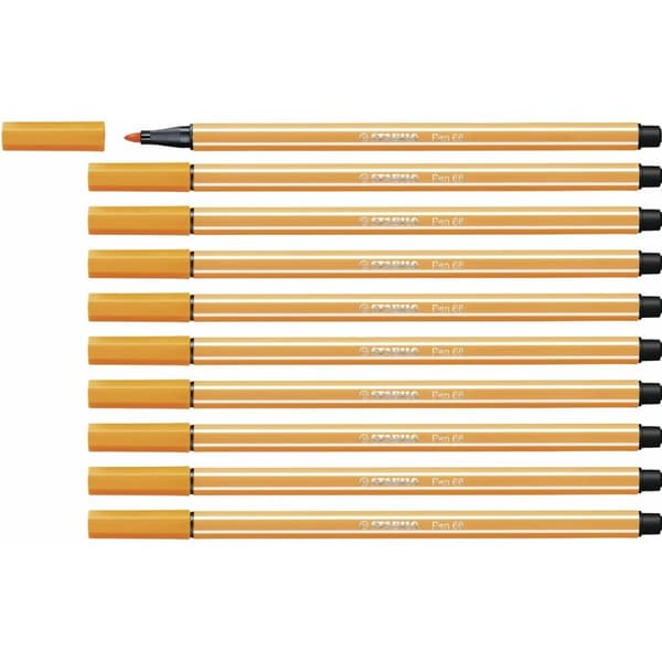 Markør Stabilo Pen 68 Orange (10 Dele)