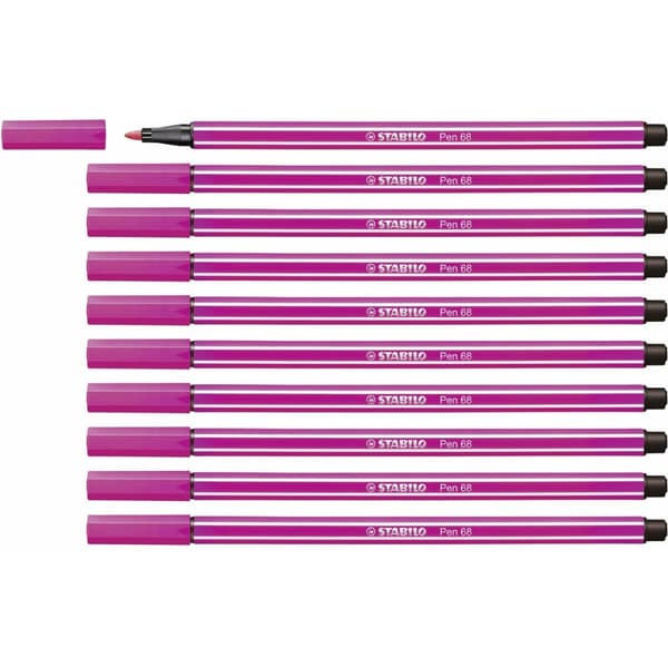 Markør Stabilo Pen 68 Pink (10 Dele)