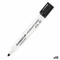 Miniatyrbillede 1 af 2: Markør Staedtler Whiteboard Hvid Sort (10 enheder) (1 enheder)