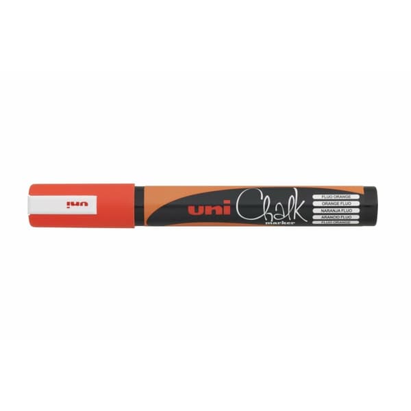 Flydende kridtmarkør Uni-Ball PWE-5M Orange (6 Dele)