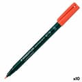 Miniatyrbillede 1 af 2: Sprittusch Staedtler Lumocolor 313-2 S Rød (10 enheder)
