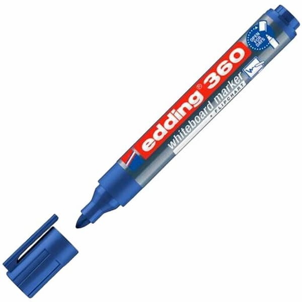 Whiteboard-pen Edding 360 Genopladelig Blå (10 enheder)