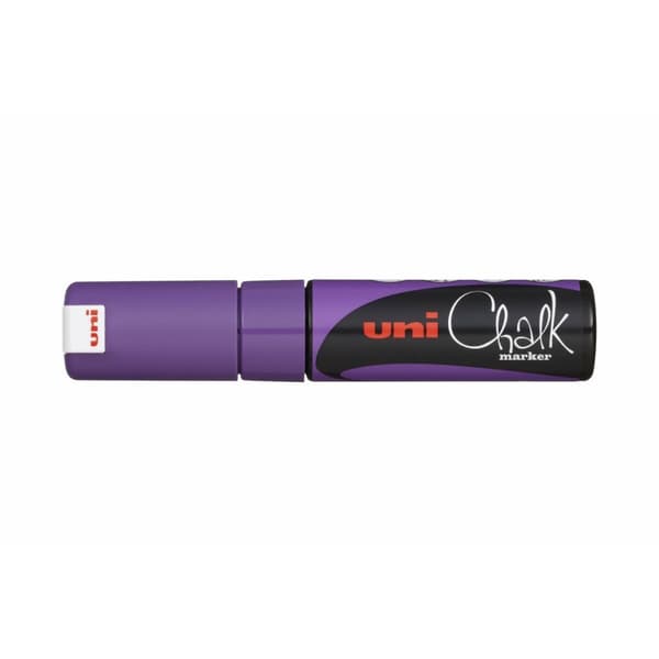 Flydende kridtmarkør Uni-Ball PWE-8K Violet (6 Dele) (6 enheder)