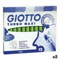 Miniatyrbillede 1 af 2: Sæt med Fiberpenne Giotto Turbo Maxi Lysegrøn (5 enheder)