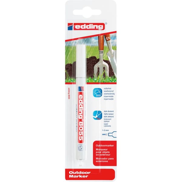 Sprittusch Edding 8055 Hvid 1-2 mm (5 enheder)