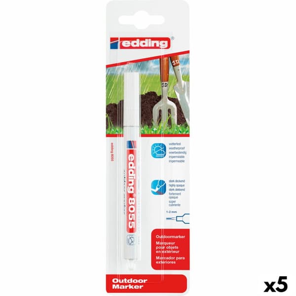 Sprittusch Edding 8055 Hvid 1-2 mm (5 enheder)