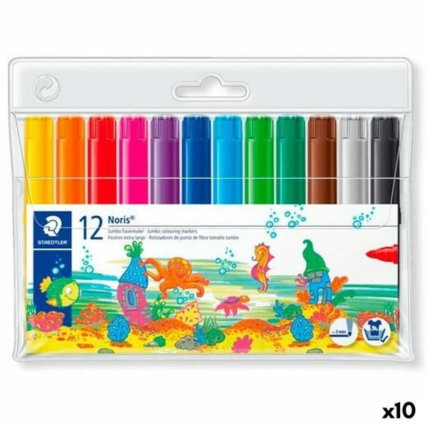 Sæt med Fiberpenne Staedtler Noris Club Multifarvet (10 enheder)