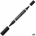 Miniatyrbilde 1 av 2: Permanent markør Staedtler Lumocolor 348 Svart (10 enheter)