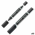 Miniatyrbilde 1 av 2: Permanent markør Staedtler Lumocolor 348-9 Svart (10 enheter)