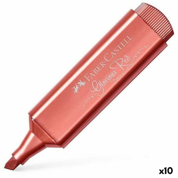 Markør Faber-Castell Textliner 46 metallisk Rød (10 enheter)